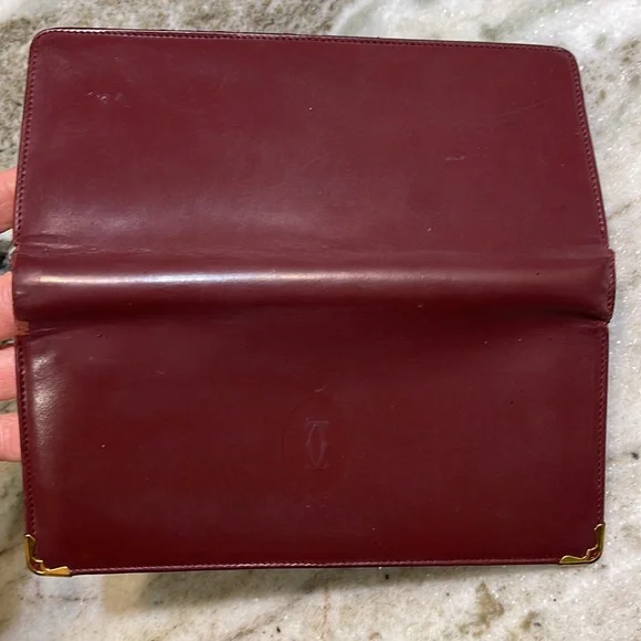 Vintage Cartier Leather Chamber Long Wallet